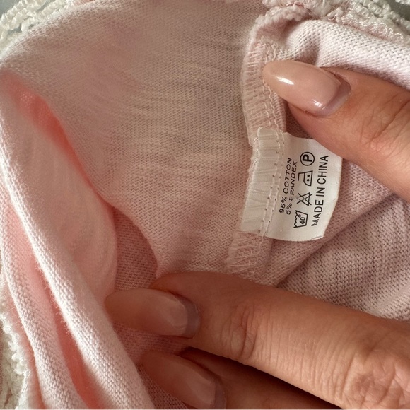 Babycake Vintage Blush Pink Long Sleeve 5T Doily Appliqué - Picture 10 of 10